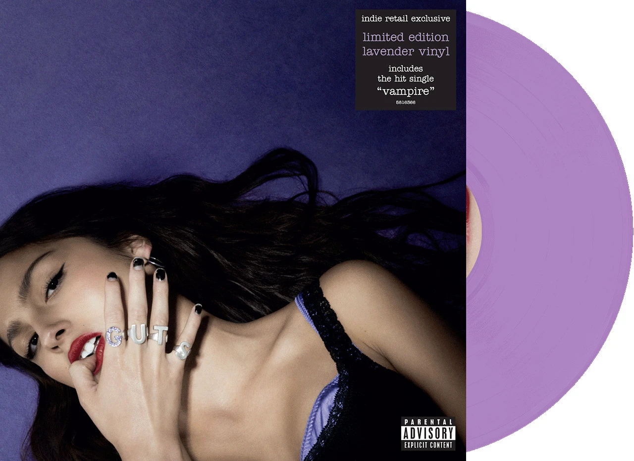Olivia Rodrigo - Guts Indie Exclusive Lavender Coloured Vinyl LP