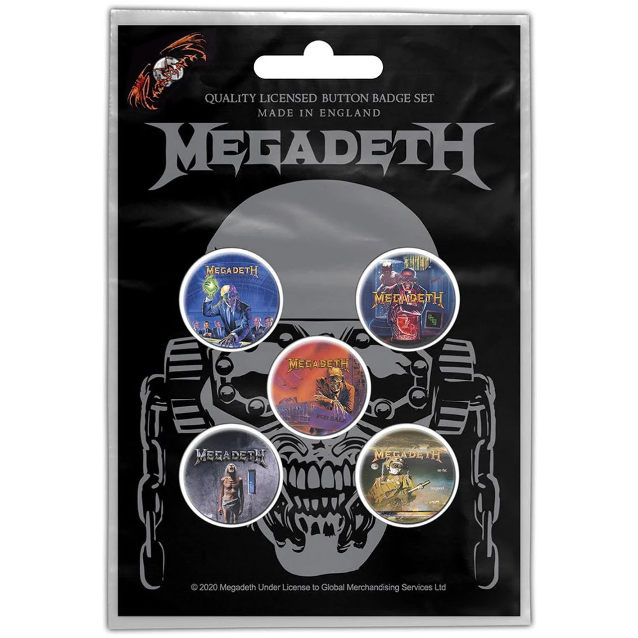 Megadeth - Vic Rattlehead Badge Set