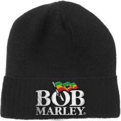 Bob Marley - Logo Black Beanie