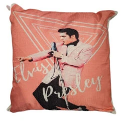 Elvis Presley - Pink Jacket Canvas Style Cushion