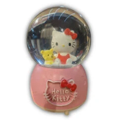 Hello Kitty - 12cm With Light & Yellow Teddy Snowglobe