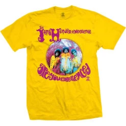 Jimi Hendrix - Are You Experienced Unisex T-Shirt (Yellow Colour)