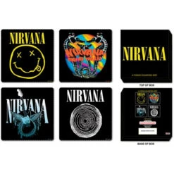 Nirvana - Mixed Set Of 4 Drink Coasters
