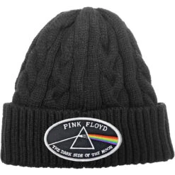 Pink Floyd - Dark Side Of The Moon White Border Cable-Knit Beanie