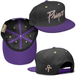 Prince - Gold Logo & Symbol Snapback Cap