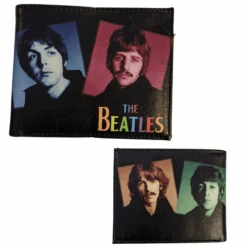 Beatles - 4 Faces Bifold With Zip Coin Pouch Wallet