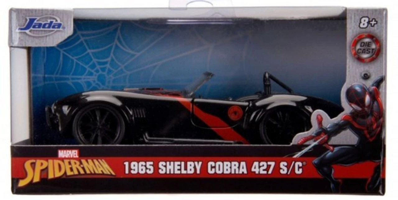 Marvel Spider-Man - 1:32 Miles Morales 1965 Shelby Cobra Hollywood Ride Die Cast Car