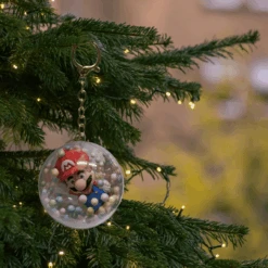 Super Mario Brothers- Mini Snow Globe Christmas Ornament